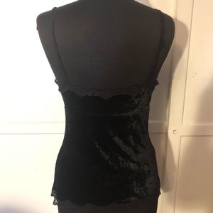 Express Tops - EXPRESS goth black velvet lace tank cami M L Express Tops - EXPRESS goth black velvet lace tank cami M L